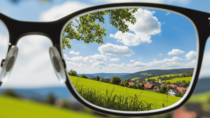 ¿Es hora de cambiar los cristales de tus gafas? Señales y beneficios a considerar 4 Vista clara a través de un cristal de gafa nuevo
