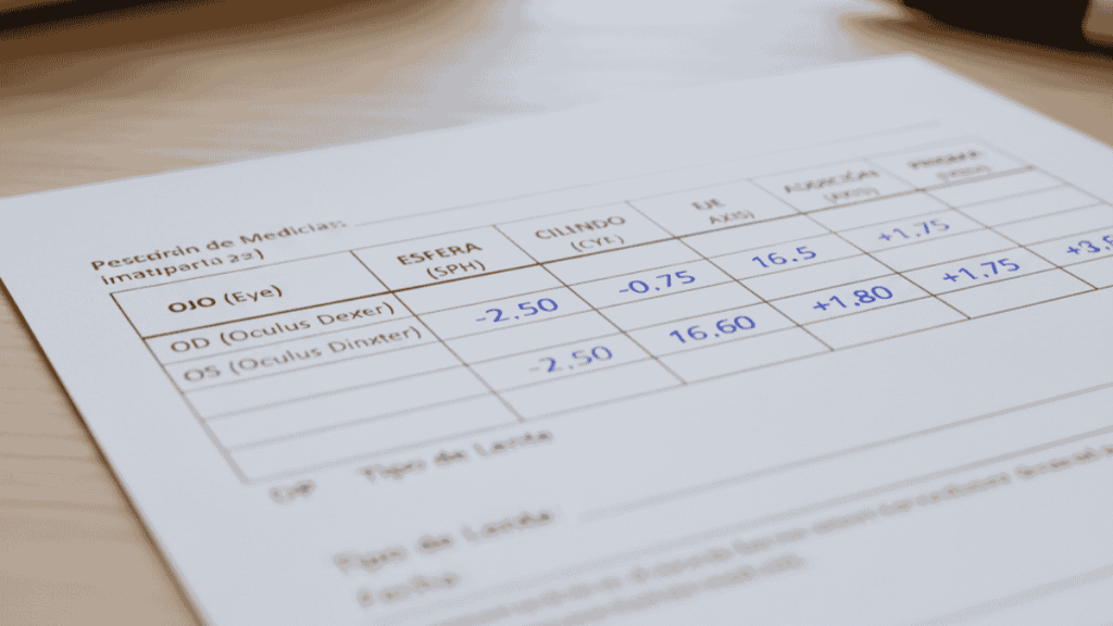 ¿Cómo leer tu receta oftalmológica o tu graduación? 3 111333