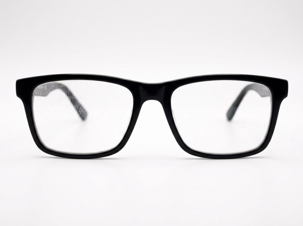 Cristal de gafas rayado o roto: ¿se puede reparar o hay que cambiarlo? 2 Gafas con un cristal rayado y el otro cristal nuevo, mostrando que se puede cambiar solo uno