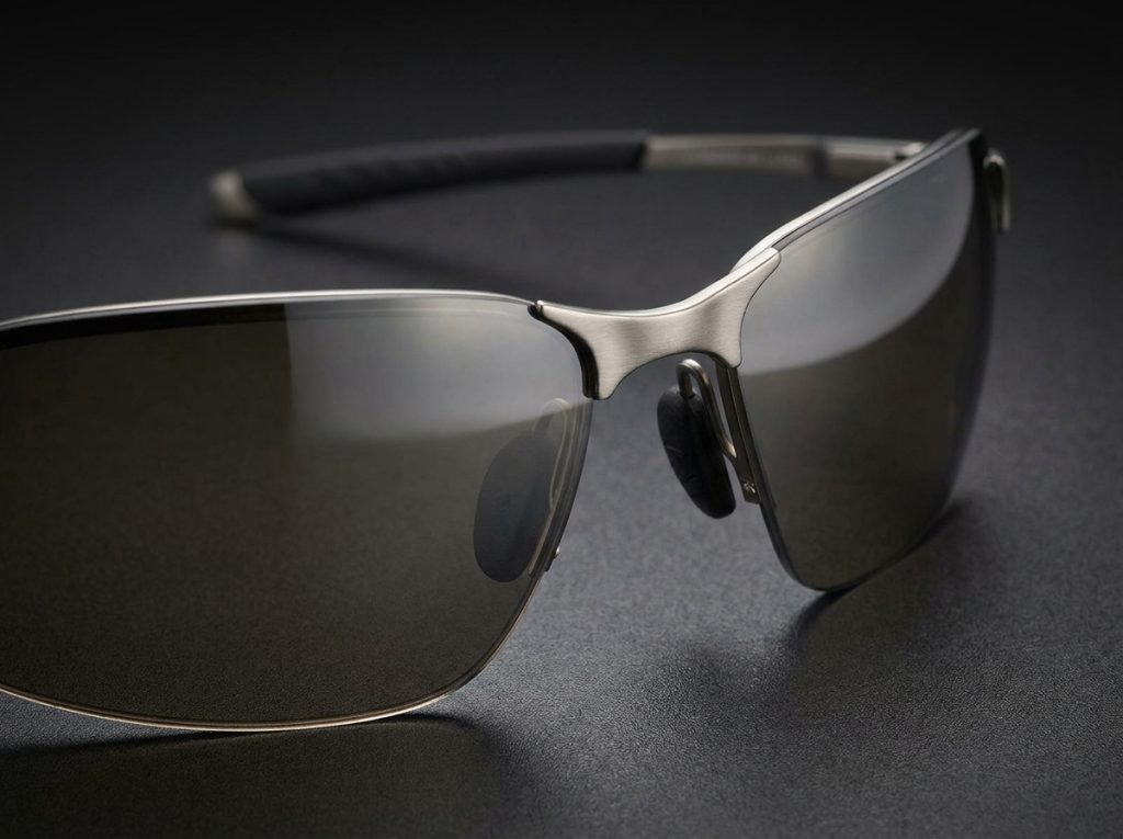 Cristales graduados para gafas de deporte: ciclismo, running, pádel y esquí 2 Detalle de una lente deportiva envolvente de base curva 6/8.